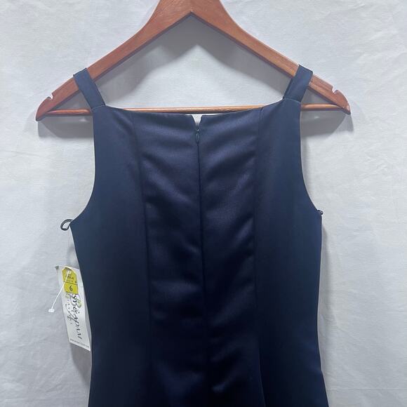 BETSY & ADAM Square Neckline Rhinestone Straps Women's Formal Maxi Dress 6 NEW - Picture 5 of 7